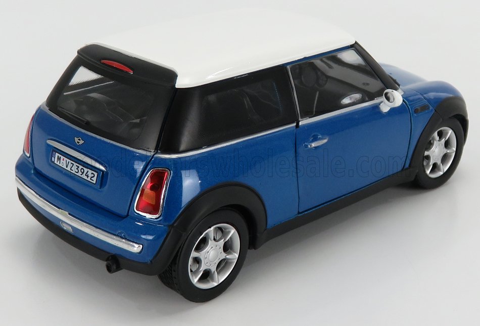 Rückansicht: Hongwell - 1/24 - Mini-Cooper 2004 in Blau Metallic - C125-059 - die cast