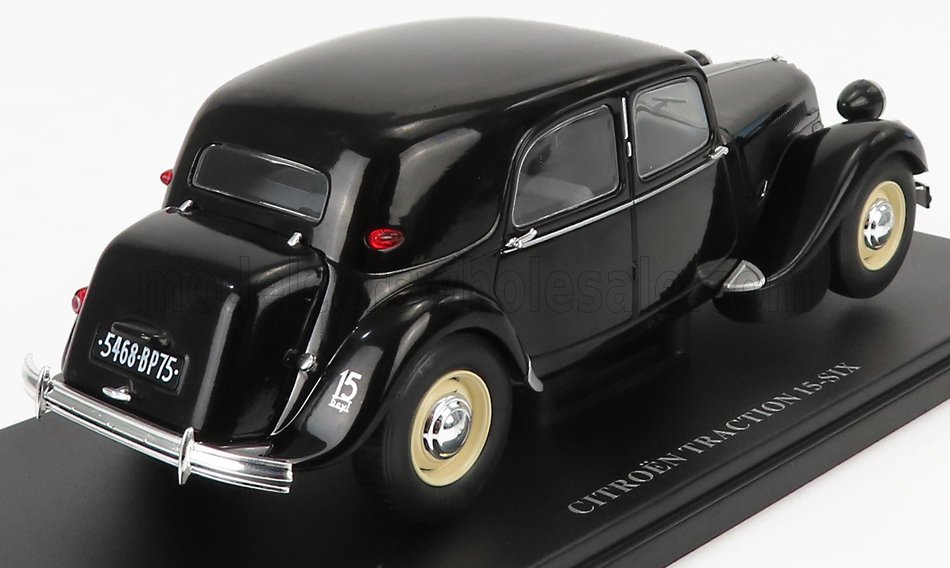 Citroen, Citroen 15 SIX Traction, Baujahr 1952, schwarz, Citroen-Collecton-Hachette, 1:24