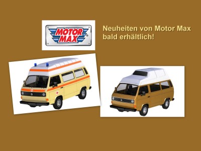 bersicht von bald lieferbaren Autos 1.24 und 1:27 von MOTORMAX