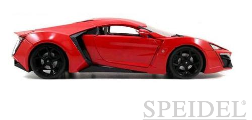 Lykan Hypersport, rot, Furious 7, Metall-Kunststoff, Modellauto 1:24, Scale 1:24, Jada Toys, 