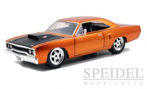 Plymouth Roadrunner, Fast & Furious, Rescue Truck, 1:24, Modellauto, Modellcar, Modellauto 1:24, Die Cast Modelauto, Metall - Kunststoff, Auto fuer die Gartenbahn, Fertigmodell, Mastab 1:24, Jada Toys