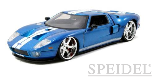 Ford GT40, Fast & Furious, Modelljahr 2005, Fertigmodell 1:24, Automodell 1:24, Metall-Kunststoff, Modellauto, Jada, Mastab 1:24