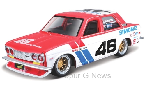 Datsun 510 BRE No. 46 - Simoniz - J.Morton - aus dem Jahre 1971 - Rallye Auto Nr. 46 - wei / rot 