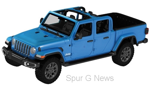 Jeep Gladiator Overland Soft Top, blau, geffnetes Verdeck, Mastab 1:27, 2021