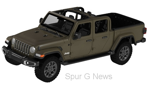 Jeep Gladiator Overland Soft Top, oliv, geffnetes Verdeck, Mastab 1:27, 2021