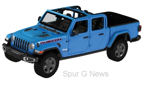 Jeep Gladiator Rubicon Soft Top, blau, geffnetes Verdeck, Mastab 1:27, 2021