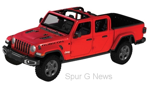 Jeep Gladiator Rubicon Soft Top, rot, geffnetes Verdeck, Mastab 1:27, 2021