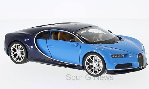 Art.-Nr. WEL24077BLUE - Bugatti Chiron, hellblau/dunkelblau, 2016