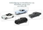 Für 2. Kalenderwoche 2021 - neue Modellautos von Welly®