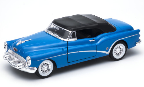 Buick Skylark, blau, mit geschlossenem Verdeck, 1953, Welly, WEL24027H-BLUE, Neuheit 2022 