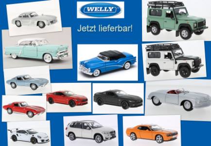 Jetzt lieferbar: WELLY Autos fr die Gartenbahn.