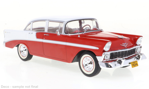 Chevrolet Bell Air, 4-door, Sedan, rot/weiss, 1956, White Box, WB124121