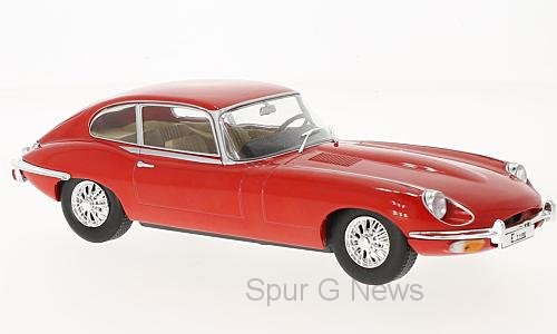 Jaguar E-Type, rot, 1962 - Epoche III b - Fertigmodell in Metall / Kunststoff