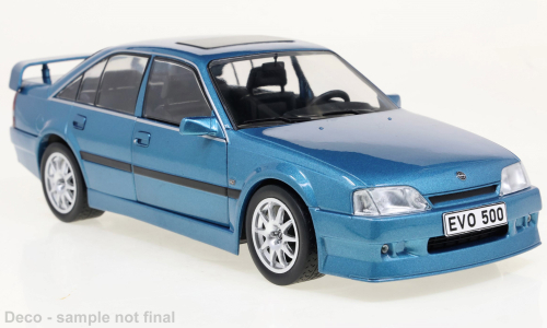 WB124138-O, Opel Omega Evolution 500, matallic-blau, Baujahr 1991, Automodell fuer die Gartenbahn