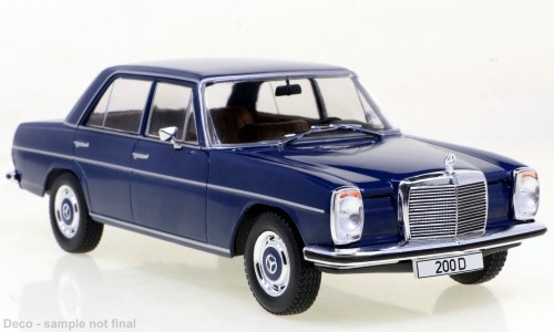 Neuheit, White Box, WB124195, Mercedes 200 D, W115, durnkelblau, BJ 1968