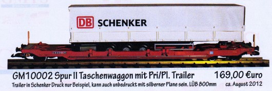 Taschenwaggons von GMTS 