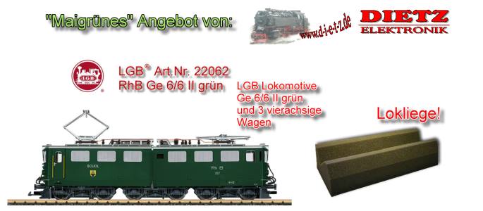 Mai Angebote von DIETZ - Ge 6/6 II und 3 vierachsige Wagen - Gesamt 1500 EUR. Lokliege aus Schaumstoff fr 9,99 EUR. 