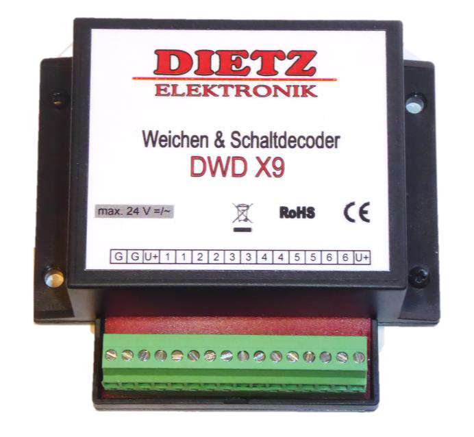 DWD X9 - Schalt- und Weichendecoder 9 fach 