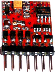 Preiswerter DCC Funktionsdecoder mit drei Ausgngen. Mapping F0 bis F28. Umfangreiche Mappingfunktionen und Mglichkeit der Doppelbelegung einschlielich Logik-Verknpfung (und/oder) von Ausgngen. Ausgnge einzeln dimmbar. Gesamtbelastbarkeit 1 A. Der DSE F3 kann sowohl als Lokdecoder wie auch als Weichendecoder angesteuert werden. Auch verwendbar fr Lichtsignale und moderne Weichenlaternen. Abmessungen: 28 (18) x 19 x 5 mm.