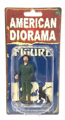 American Diorama - Art. Nr. 77498 - Customer Patrick with Dog / Kunde Patrick mit seinem Hund