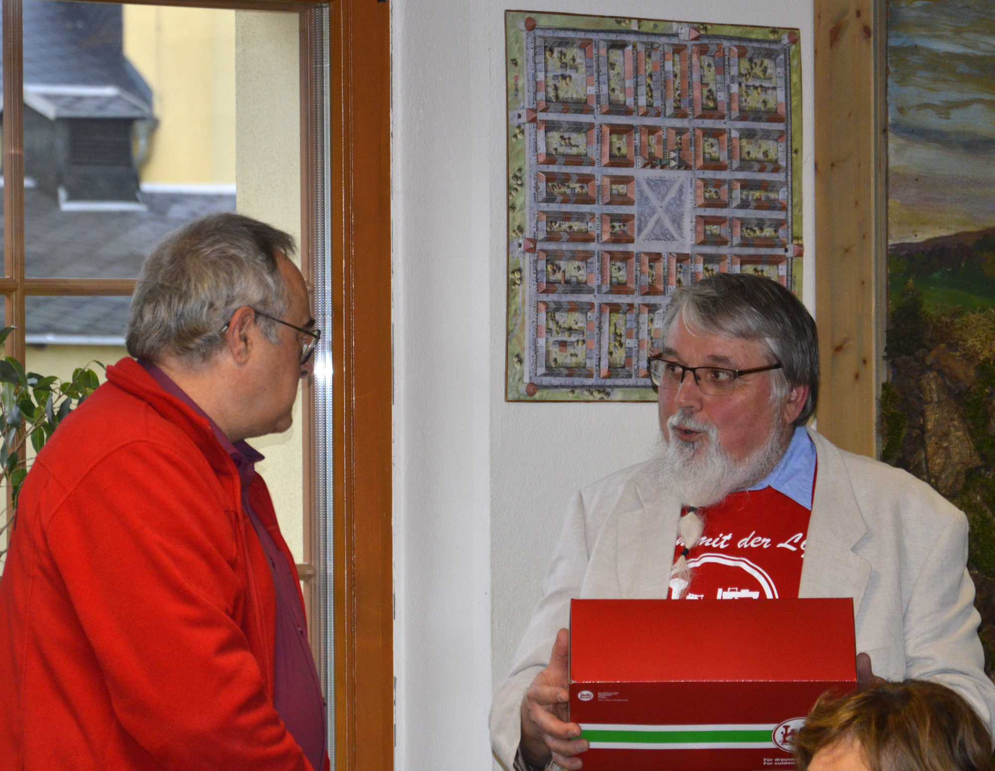 Produktmanger von Mrklin fr die LGB, Herr Andreas Schumann, hielt eine Laudatio auf die Familie Franke zur Sonderausstellung. Viele Exponate und Aufzeichnungen sind selbst bei LGB in