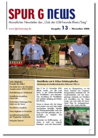 Spur-G-News Ausgabe 13 / November 2006 - anklicken und PDF downloaden