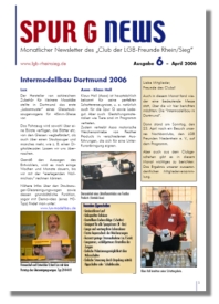 Spur-G-News Ausgabe 6 / April 2006 - anklicken und zum download gelangen. 