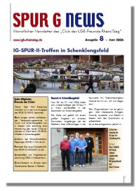 Spur-G-News Ausgabe 8 / Juni 2006 - anklicken und Download fertigen. 