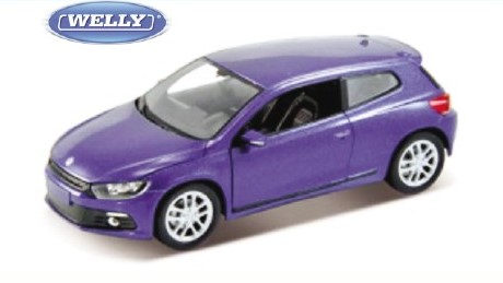 VW Scirocco in wei von Welly fr die Gartenbahn - Modellauto im Mastab 1:24 