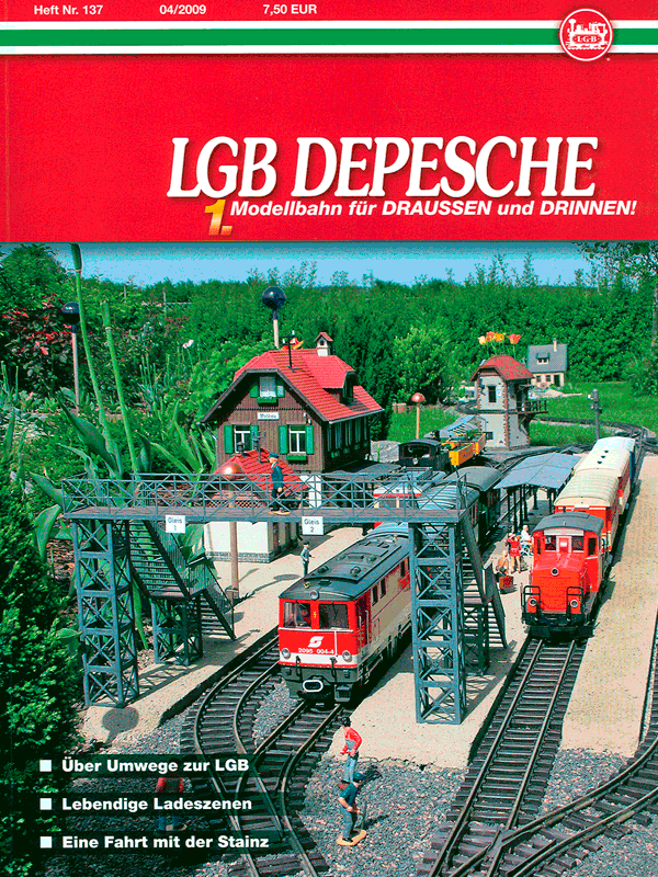 neue LGB Depesche Nr. 137 ist erhltlich. Schne Berichte vom Vorbild und von den Modellen in den Gartenbahn-Anlagen. Wintergre vom Brocken! 