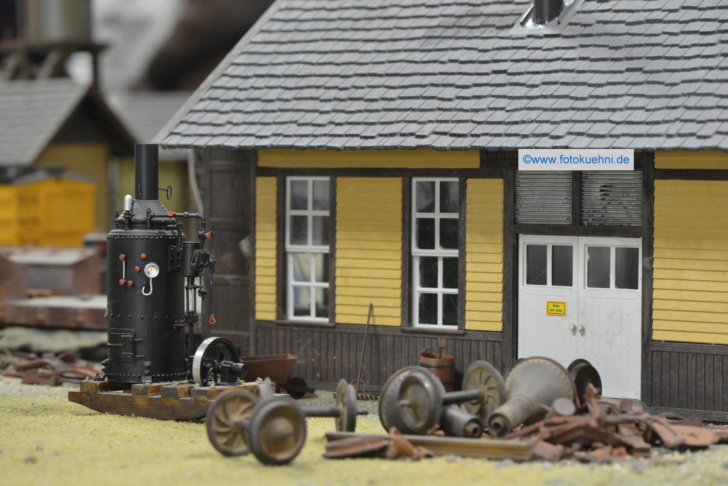 Lokremisse und Wagenausbesserung auf der US Bahn bei Modellbahn-Atelier-Renken in Essen 