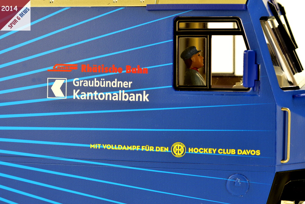 Ge 4/4 III von LGB mit Sonderlackierung HC Davos von KISS Modellbahnservice