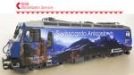 Neue Werbelok von KISS Modellbahn Service Ge 4/4 III Grüsch, Swisscanto Anlagenfonds