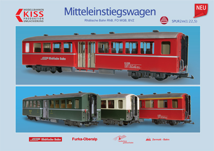 Hier knnen Sie den Flyer fr die Mitteleinstiegswagen von Modellbahnen KISS Produktion / Umlackierungen downloaden! 