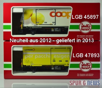 LGB 45897 und LGB 47893 - RhB Containerwagen 2012 - erschienen im November 2013