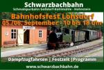 Einladung zum Bahnhofsfest und dem 25jährigem Bestehen des Vereins Schwarzbachbahn