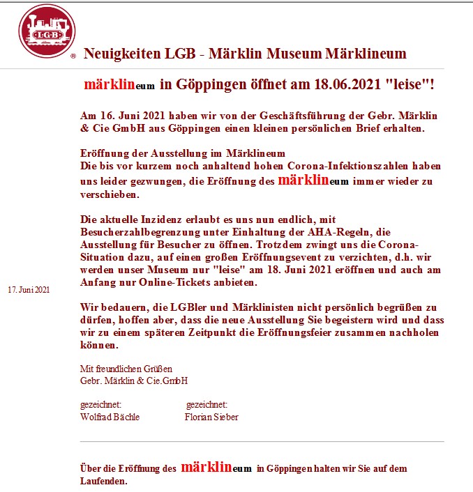 maerklineum ffnet am 18.06.2021 - leise! 