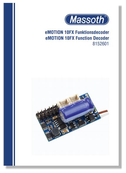 Im Jahr 2020 liefert Massoth den eMOTION 10FX Decoder zum Einfhrungspreis von  39,95 aus.