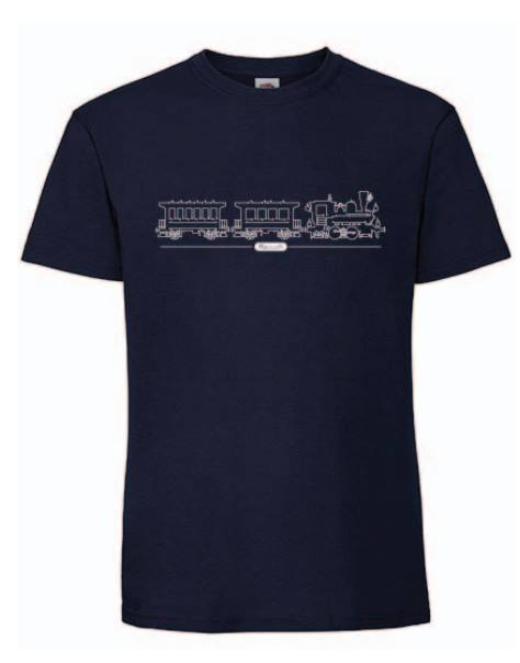 Unser neues Modellbahnshirt in tief dunkelblauem Farbton (french navy) und grafischem Zug Motiv ist ab sofort nicht nur regulr bestellbar, sondern auch noch bis Weihnachten in einer besonderen Aktion als Geschenk fr Sie zu haben. Farbe: Dunkelblau Material: 100% Baumwolle in 3 Grssen erhltlich