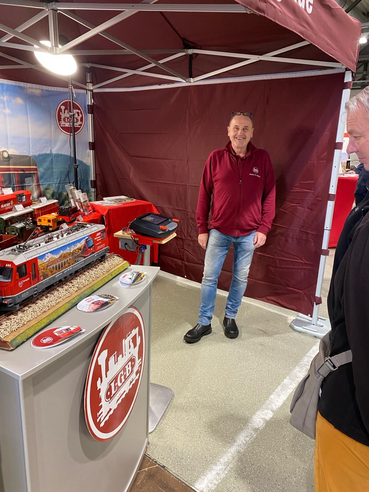 Infostand von LGB / Mrklin / Trix mit den Neuheiten von LGB in der Messehalle 4. 