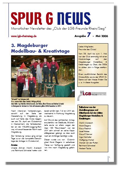 Spur-G-News Ausgabe 07 / Mai 2006 - anklicken und downloaden. 