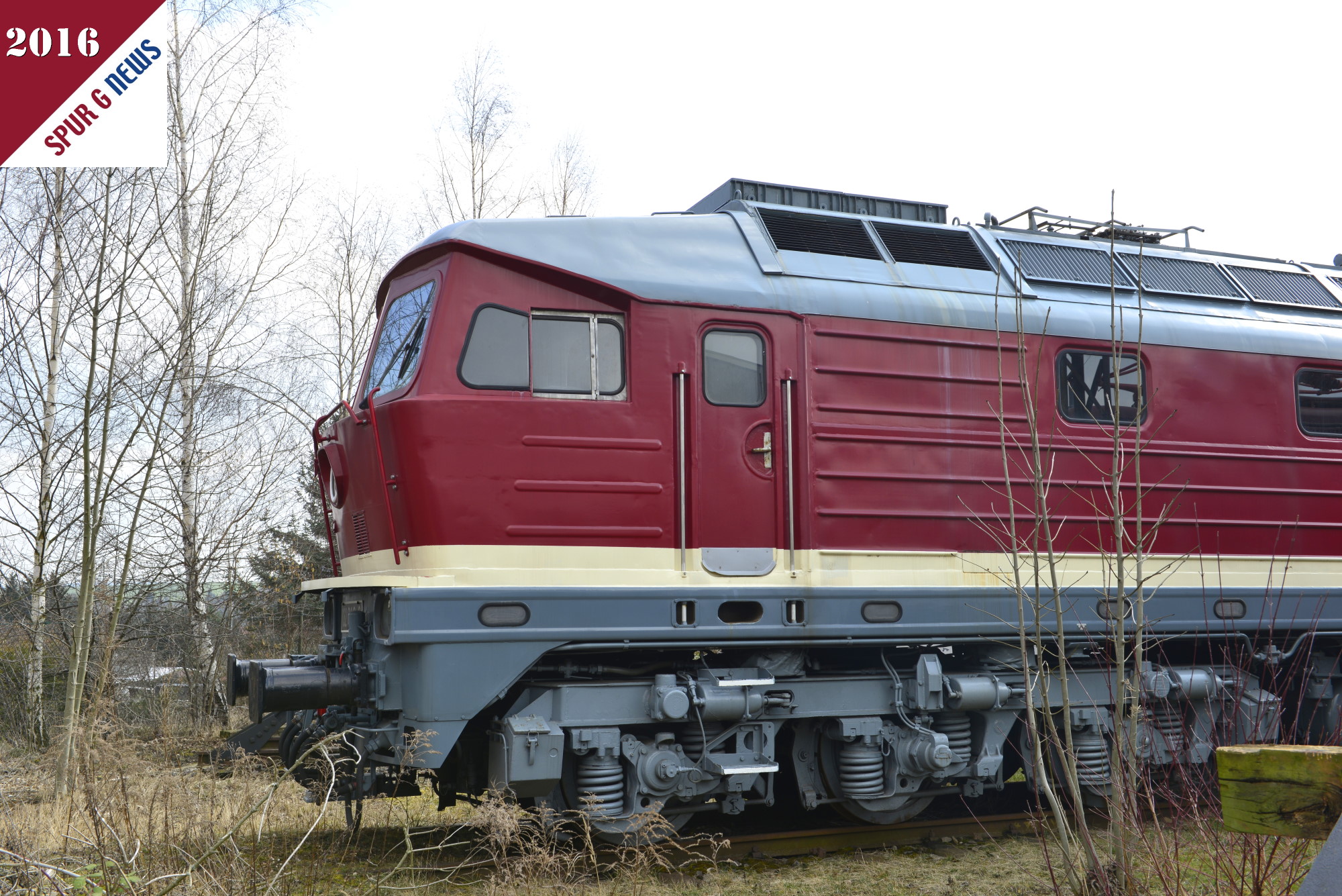 Auf einem Stumpfgleis der Drehscheibe, versteckt hinter weiteren Diesellokomotiven und einem "Schlepper", entdeckten wir eine zweite "Ludmilla" die im Eisenbahnmuseum in Weimar beheimatet ist. Sie trgt die Betriebsnummer: 132 010-3 in sehr gutem Zustand, leider jedoch nicht durch eigene Kraft zu bewegen. ber das Eisenbahnmuseum in Weimar werden wir auch in einer unserer nchsten Ausgaben des Spur G Magazins berichten. 