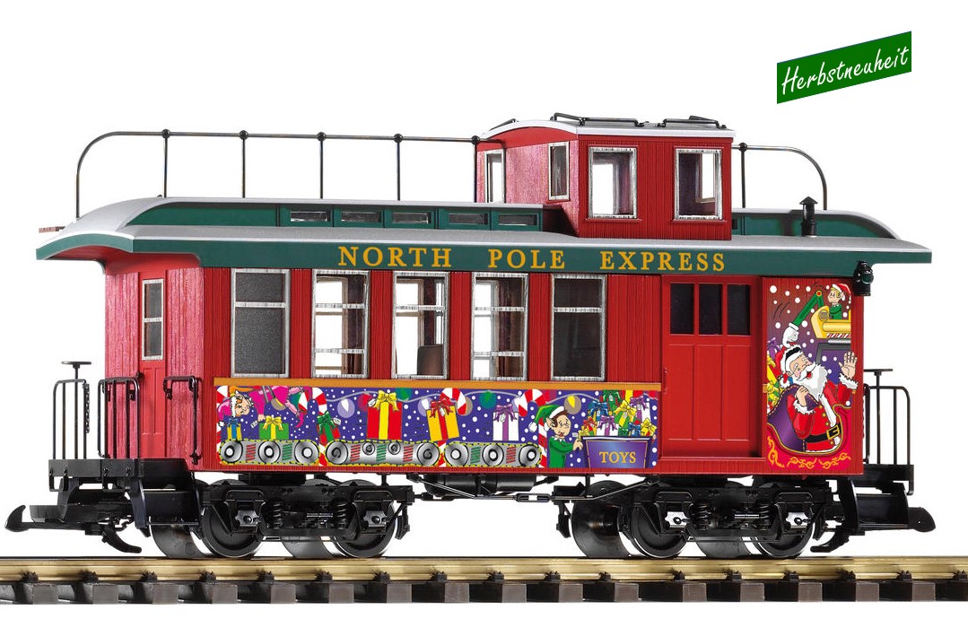 Herbstneuheit von PIKO 2016 - ARt. Nr. 38642 - North Pole Express - Weihnachtswagen - Zugbegleitwagen - Caboose. 