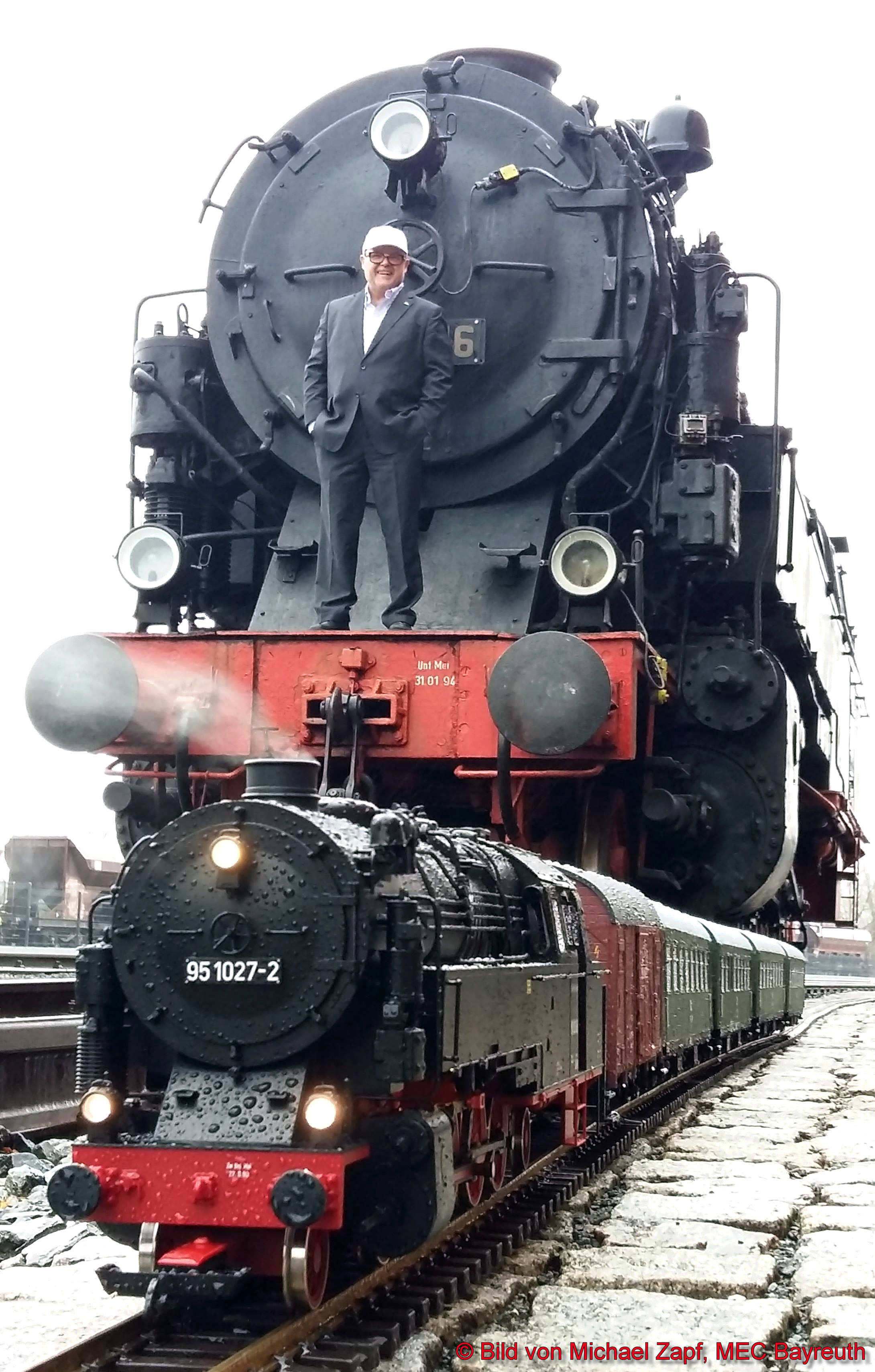 Nicht weit vom Deutschen Dampflokmusuem in Neuenmarkt Wirsberg liegt die Festspielstadt Bayreuth. Auch dort ist bereits eine BR 95 im Clubheim zu sehen. Das Bild wurde uns zur Verfgung gestellt von Michael Zapf, Modelleisenbahnclub Bayreuth - MEC.