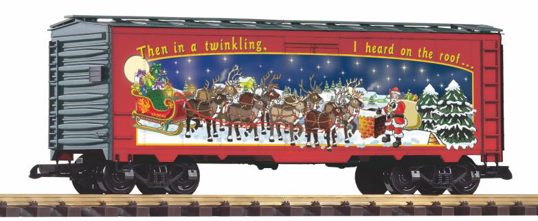 PIKO 2018 - Weihnachtswagen - Boxcar, US Gterwagen,Druckvariante des attraktiven Weihnachtswagens 2018. Aufdruck: Then in a twinkling. I heard on the roof... 