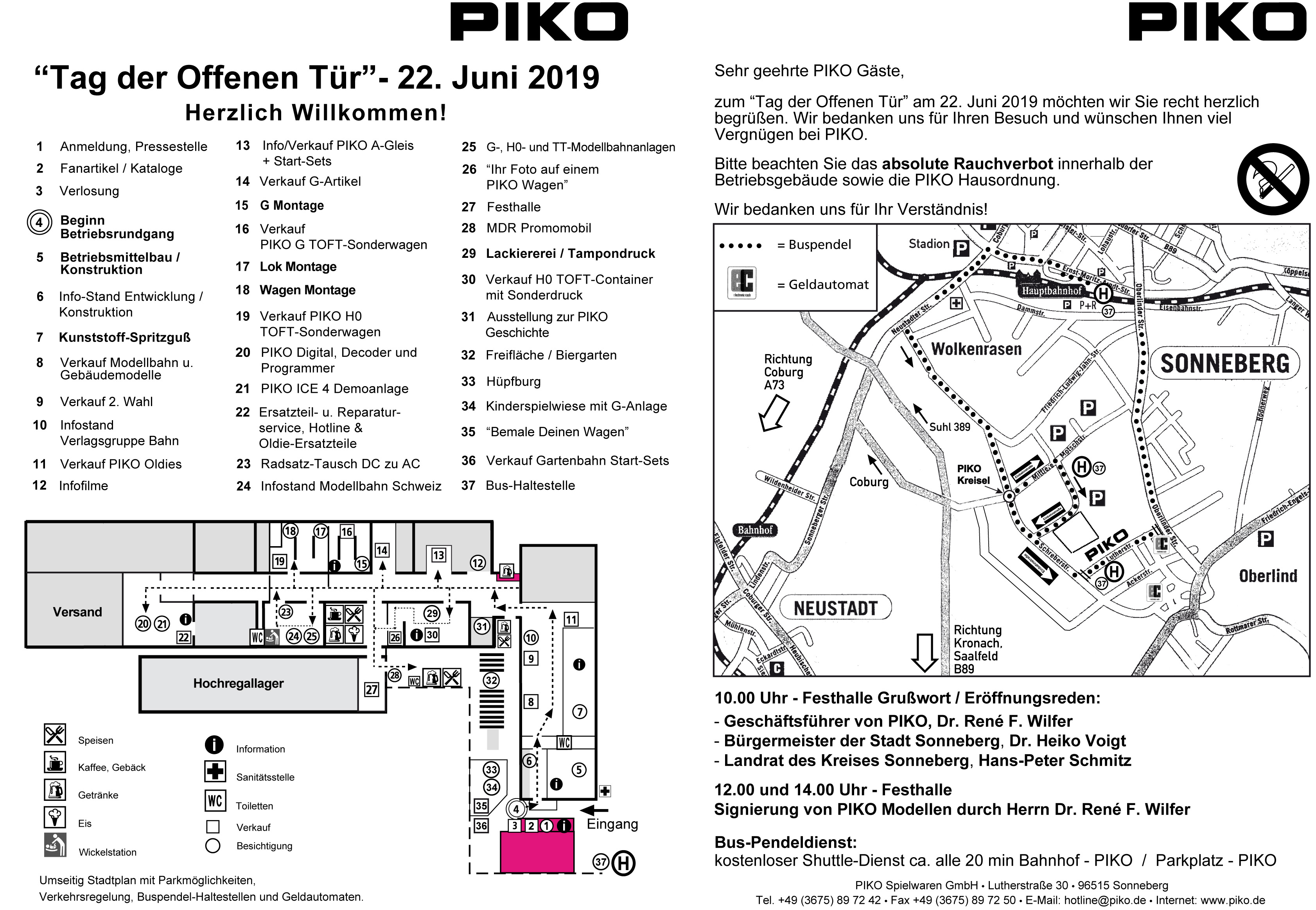 Laut dem von Ordnern und Mitarbeitern ausgegebenen Flyer sind 37 Positionen am TOFT (wir haben abgekrzt: Tag der Offenen Tr) zu bewltigen. Nicht alle fr jeden Besucher aber immerhin eine Anzahl die sich sehen lassen kann.