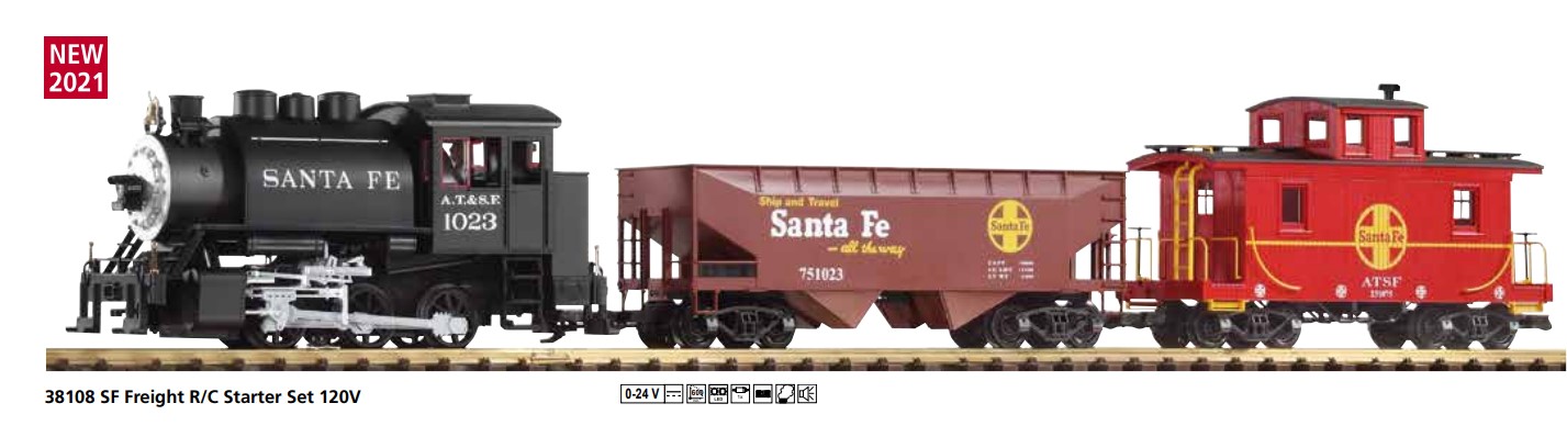 PIKO Art. Nr. 38108 - G Starter Set - nur in USA erhltlich - Fracht Gterzug Santa Fe 