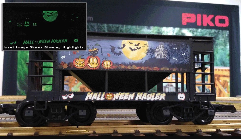 Schttgutwagen - schwarz-  aus dem Halloween Starter Set von PIKO of America Nr. 38153