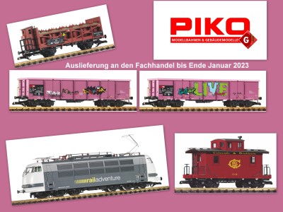 PIKO Neuheiten 2023 - Auslieferung an den Fachhandel bis Ende Januar 2023 