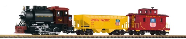 G Dampflok - Gterzug mit Schttgutwagen und Caboose - USA - 120 Volt Trafo - nur fr USA - Neuheit PIKO 2024 - 38113 